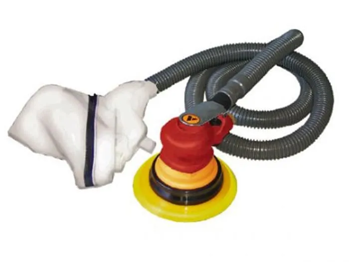 Lijadora Neumatica roto-orbital tipo palma con placa de 6” y sistema de aspiracion integrado